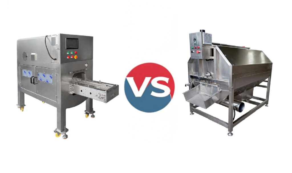 high pressure water scaling machine VS rotary drum scaling machine
